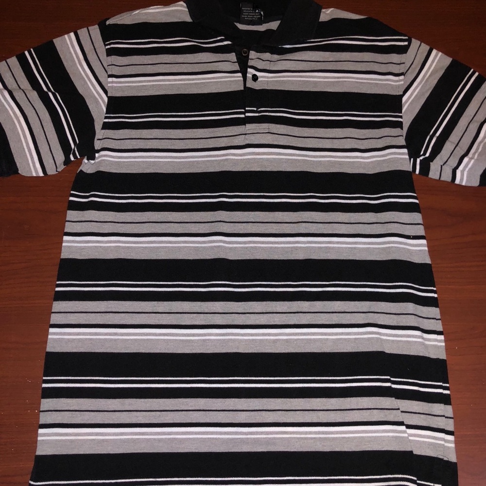 Urban culture black/grey collar shirt L